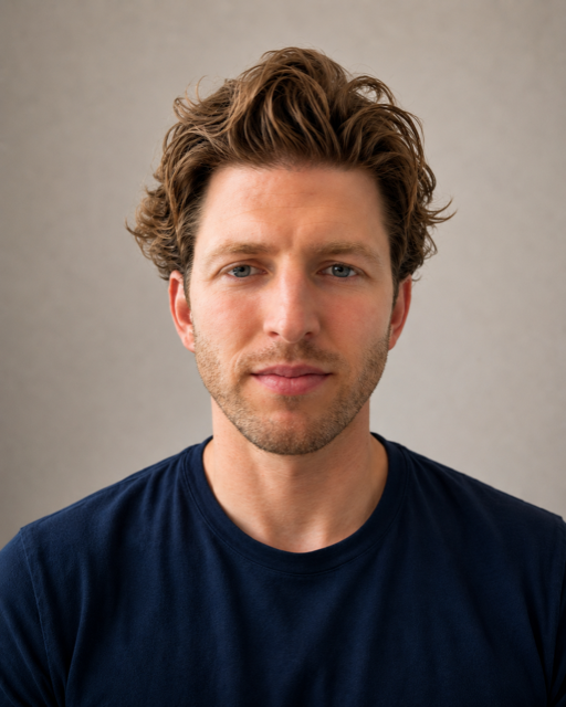 Portrait of Adam Parker, founder and managing director of Muswell Rose